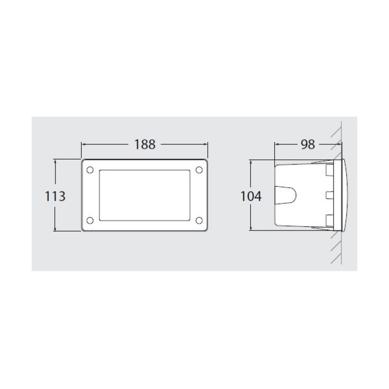 Φωτιστικό Εξωτερικού Χώρου Χωνευτό Σποτ GX53 Γκρι Leti 200 Fumagalli