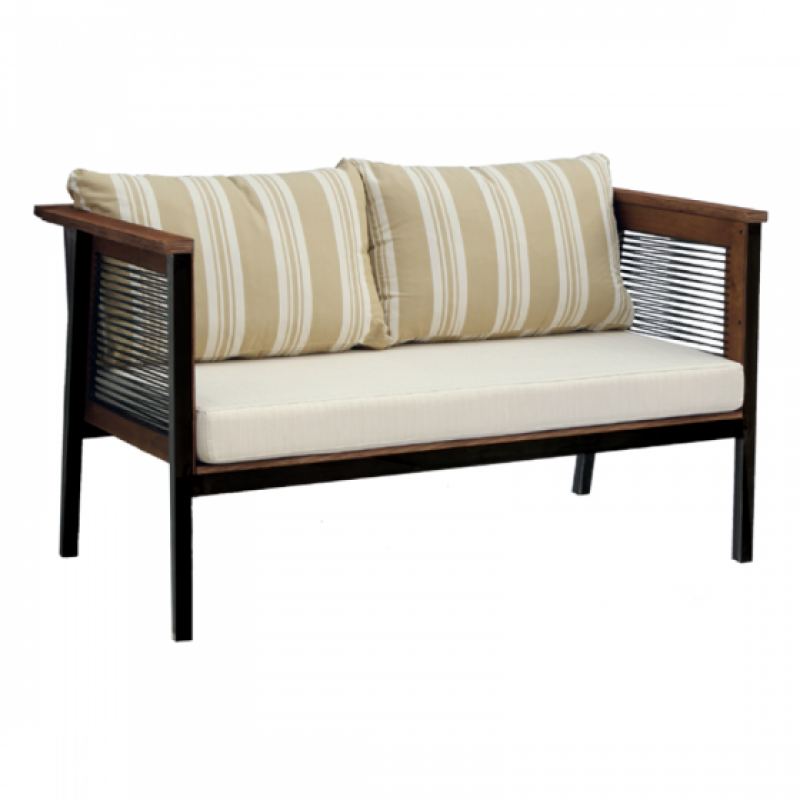 Α 255  Καναπές διθέσιος απο μέταλλο και ξύλο 120χ56χ70 cm