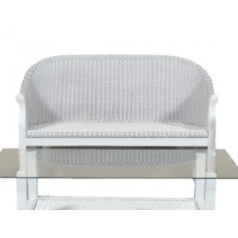 Just jk 2030G  Καναπές 2θέσιος ΠΑΣΑΙΚ φυσικό ραττάν σε λευκό χρώμα