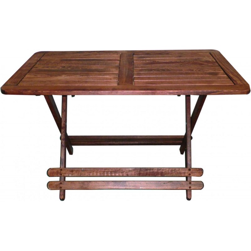 Ξύλινο Πτυσσόμενο Τραπέζι με Πλαίσιο Εμποτισμού σε χρώμα καρυδί 120x 75x75 cm  (MA-120X75)