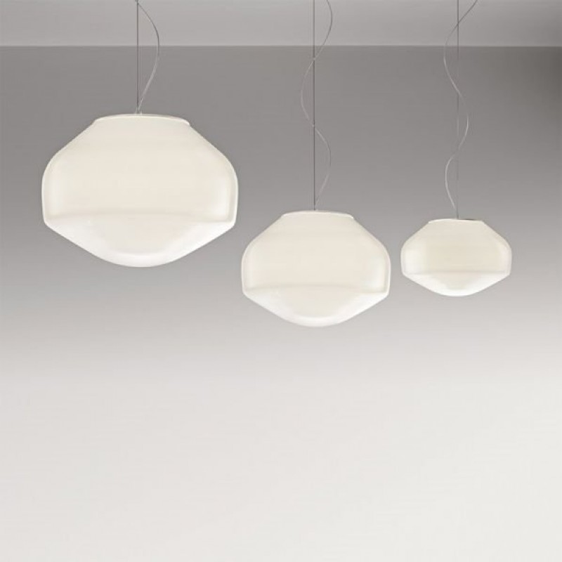 FABBIAN AEROSTAT 2 Φωτιστικό εσωτερικού χώρου κρεμαστό σε λευκό γυαλί του οίκου FABBIAN