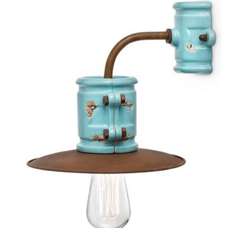 FERROLUCE C1524 - Φωτιστικό απλίκα συνδυασμός κεραμικού με μέταλλο