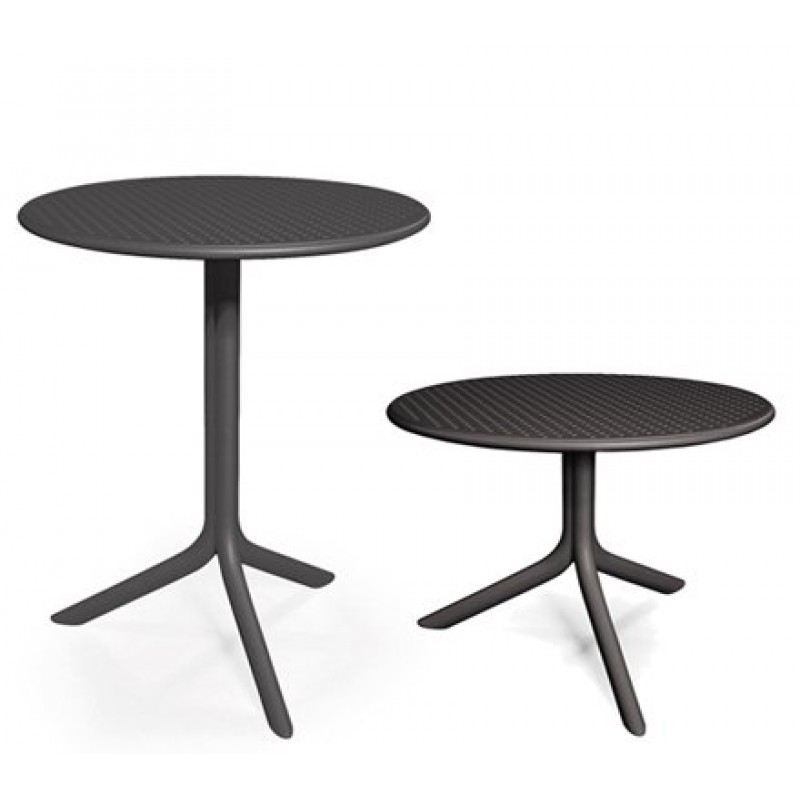 Nardi Step 40056 ανθρακί χρώμα  - Τραπέζι Φ 60  -76,5 cm ύψος  για εξωτερικούς χώρους