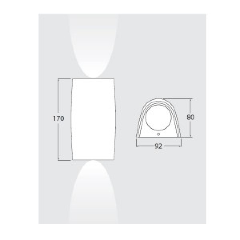 Φωτιστικό Εξωτερικού Χώρου Απλίκα Τοίχου Up-Down GU10 Μαύρο Marta 90 2A4.000.AXU2L Fumagalli