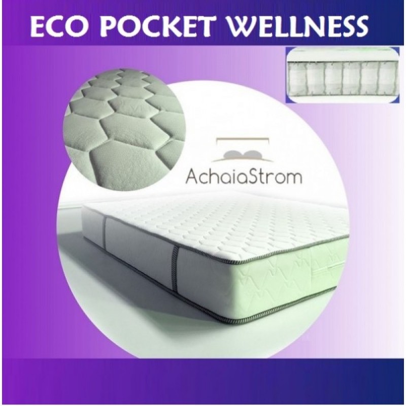 Στρώμα Achaia Strom Eco Pocket Wellness με Ανεξάρτητα ελατήρια διπλό 140x200x19cm