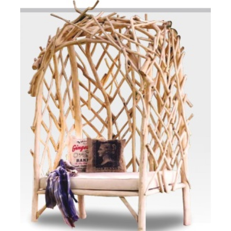 Καναπές από κλαδιά με μαξιλάρια  120x80x200 cm ( DB-6 FOLIA  )