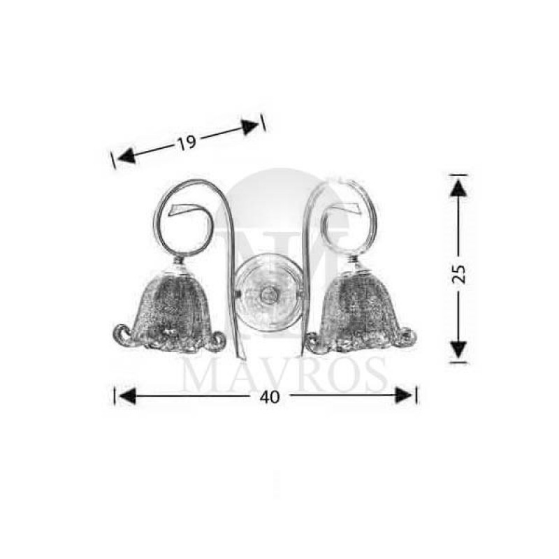 Κλασική 2φωτη απλίκα | ΒΙΚΟΣ 79530/2