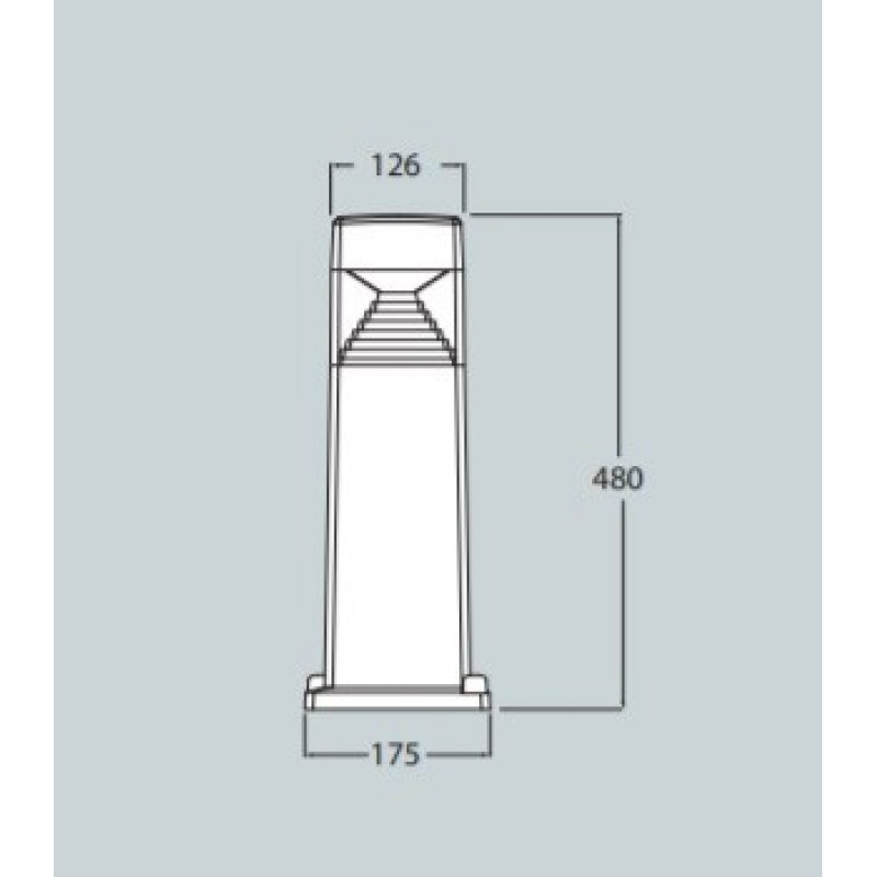 Φωτιστικό Εξωτερικού Χώρου Δαπέδου - Κολωνάκι GX53 Γκρι Ester 500 Grey Fumagalli