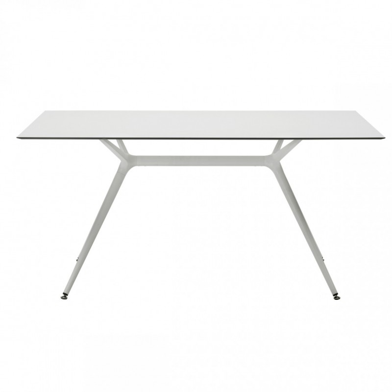 SCAB METROPOLIS L and L BASE  - Τραπέζι λευκο 210X100Χ75  με επιφάνεια compact και  βάση μεταλλική