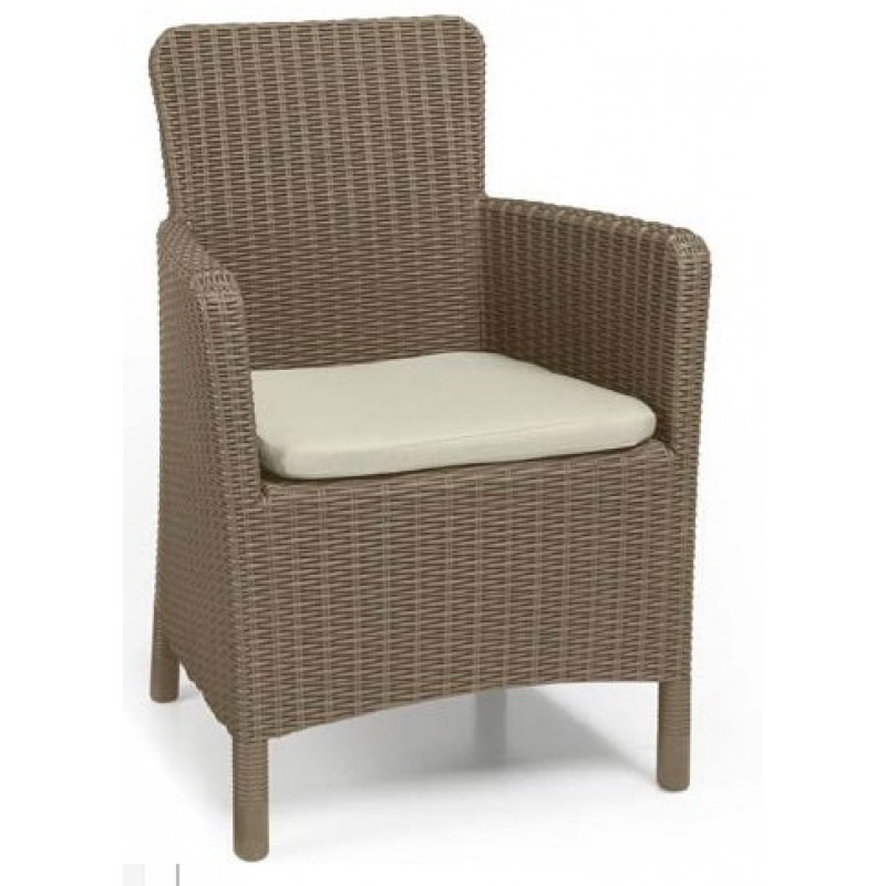 Alibert Trenton -Πολυθρόνα πολυπροπυλένιο Cappuccino  63 x 60 x 85 cm -