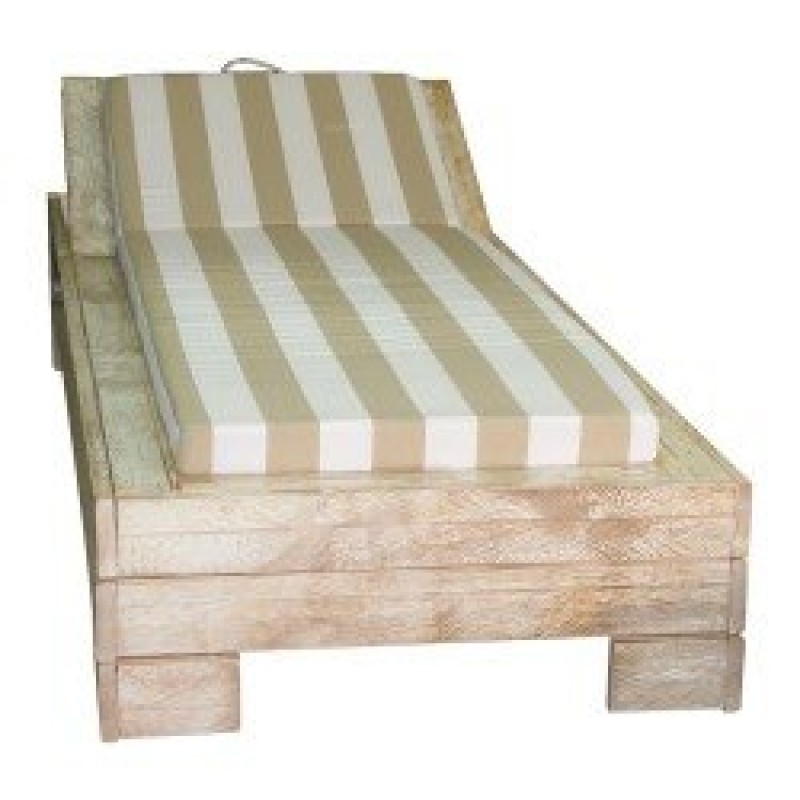 ELECTRIK 80863437  Ξαπλώστρα κρεβάτι μονή  με μαξιλάρι -213 - 80 - 30 (ύψος) cm