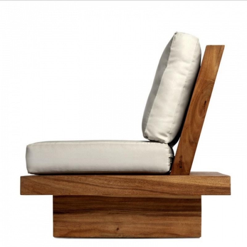 ΠΟΛΥΘΡΟΝΑ LOUNGE ΑΠΟ ΞΥΛΟ SUAR Μήκος: 64 cm, Πλάτος: 75 cm, Ύψος: 72/44 cm