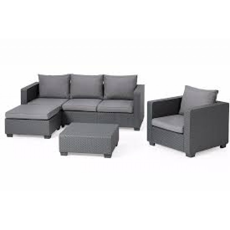 Σετ 4 τμχ Γωνιακός Καναπές Salta Chaise Lounge Set