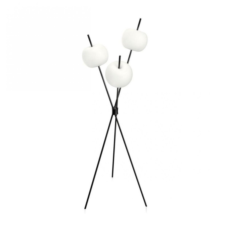 Kushi LED Floor Lamp H 140cm white / detail black / frame black / 2700K / 1900lm / CRI>80    K2281059N 