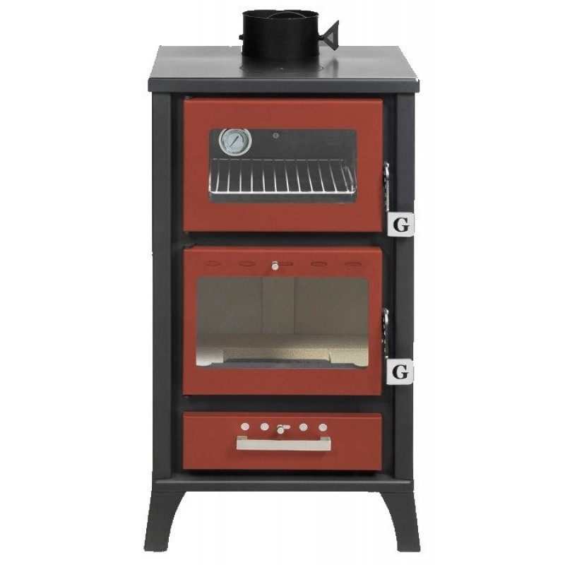 Gekas Metal MG 400 Χαλύβδινη Ξυλόσομπα με Φούρνο 15.3kW Μπορντό   