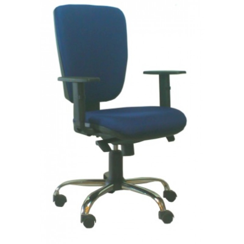 Themis  Oyster A –Πολυθρόνα γραφείου  με δερματίνη μαυρη 45*45*95/105cm 