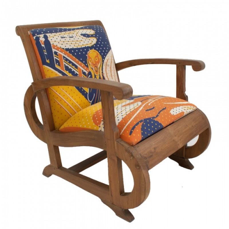 ΠΟΛΥΘΡΟΝΑ THE SCREAM TEAK Μήκος: 72 cm, Πλάτος: 59 cm, Ύψος: 69 cm