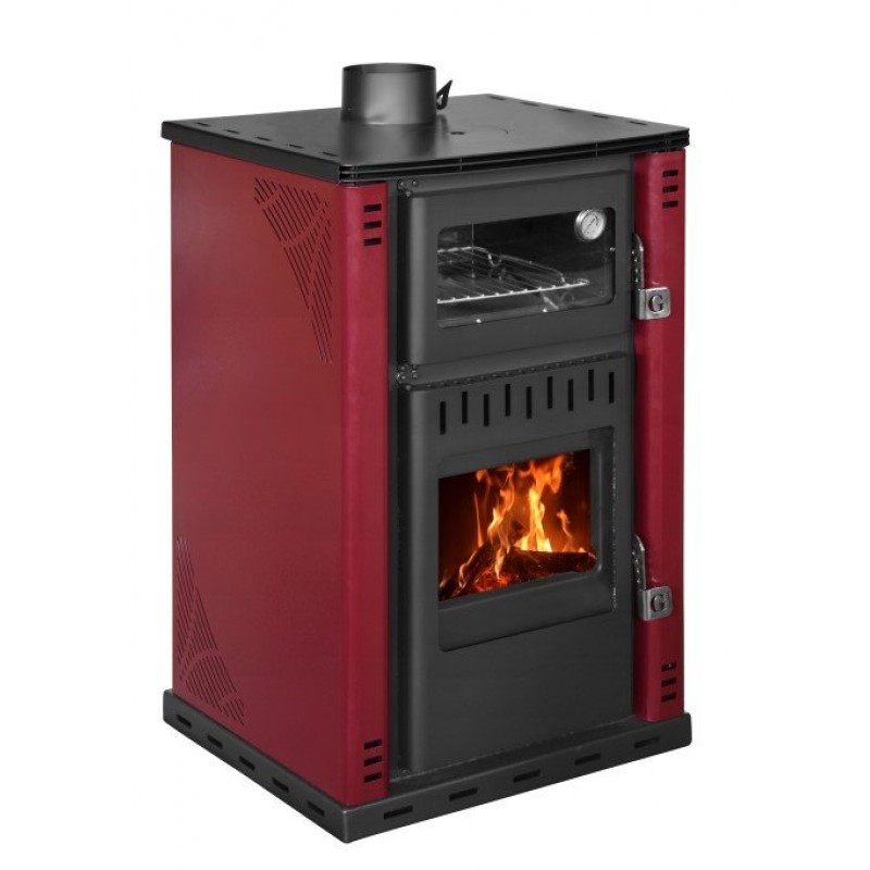 Gekasmetal DG 2300  28kw -24080 kcal  (150 τ.μ )Σόμπα καλοριφέρ με φούρνο μαγειρέματος  - δευτερογενή καύση