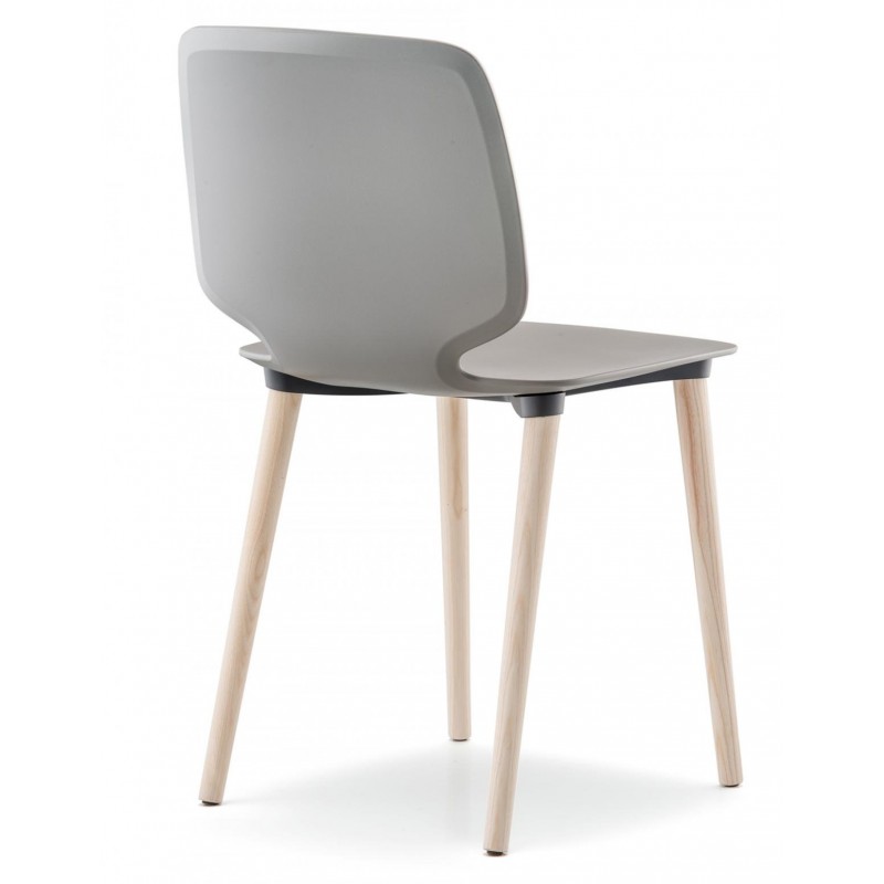 Pedrali  Babila 2750 Καρέκλα με τεχοπολυμέριο και ξυλινα πόδια ( δυνατότητα επιλογής χρωμάτων)