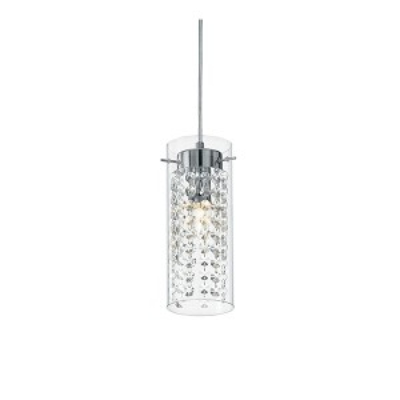 Ideal Iguazu Κρεμαστό Μονόφωτο Με Κρύσταλλα Κρεμαστό Μονόφωτο