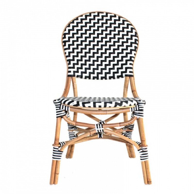 ΚΑΡΕΚΛΑ SΑVΑΝNΑΗ ΑΣΠΡΟ ΜΑΥΡΟ Μήκος: 52 cm, Πλάτος: 55 cm, Ύψος: 96 cm