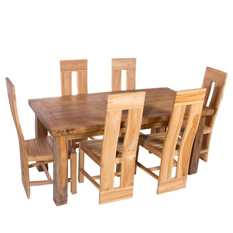 Τραπέζι φαγητού TEAK EXTENSION  180x100x76(προέκταση:220x100x76)