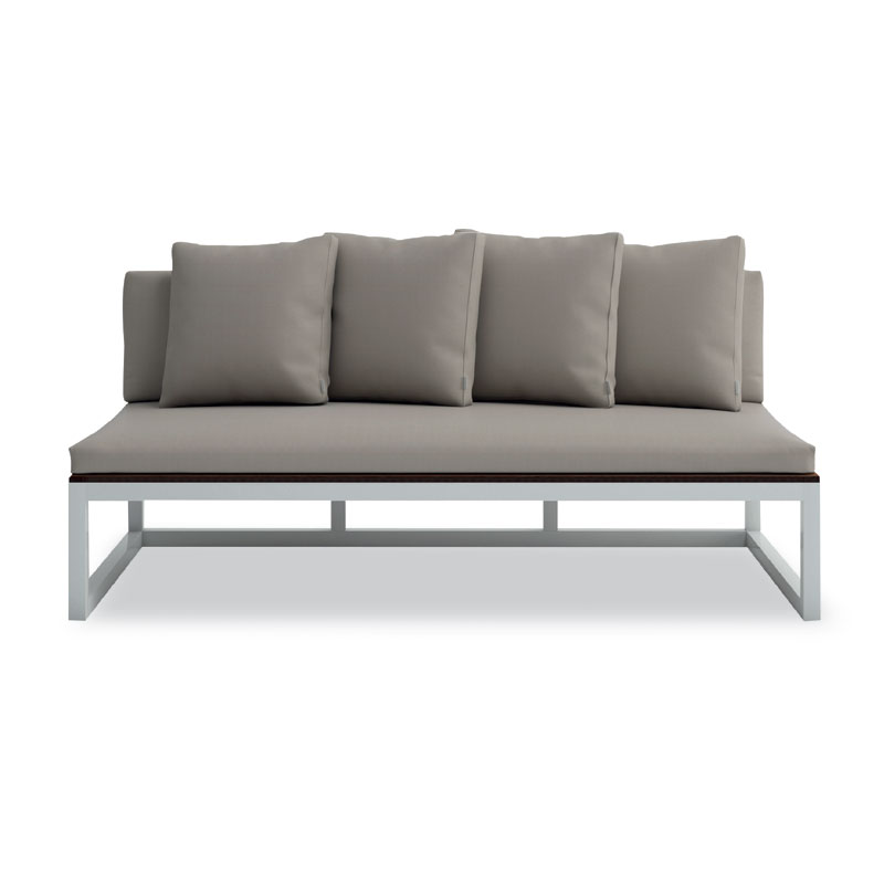 AM 29  Καναπές αλουμινίου με μαξιλάρια H 75 - D 65 - L 123
