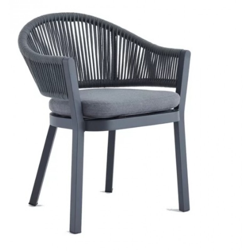 NEW SOFIA DINING CHAIR ( 10902) -Πολυθρόνα με σκελετό αλουμινίου ηλεκτροστατικής βαφής και ακρυλικό σχοινί 6mm.