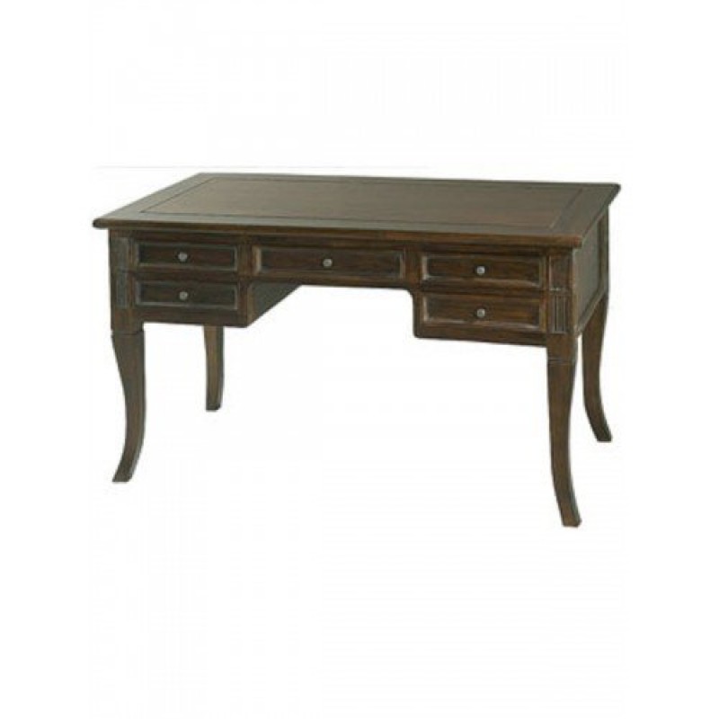 JK  TB178  Γραφείο Χειροποίητο από μασίφ μαόνι με 5 συρτάρια από μασίφ μαόνι. 1,40 x 0,70 x 0,80 m