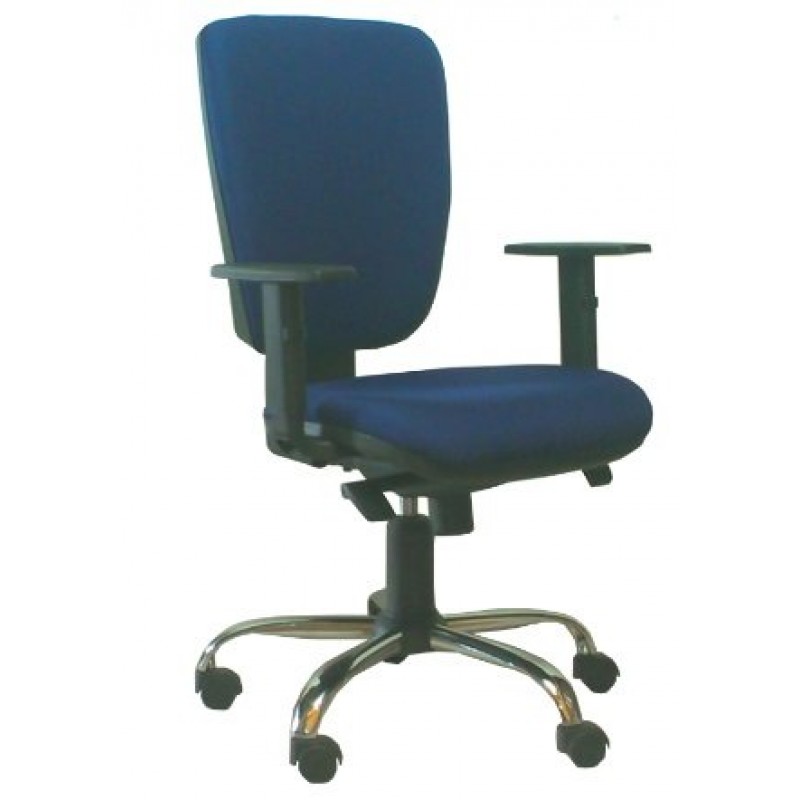 THESIS FOUSTER Καρέκλα γραφείου με ύφασμα μπλέ με multiblock μηχανισμο  66*67*1041cm