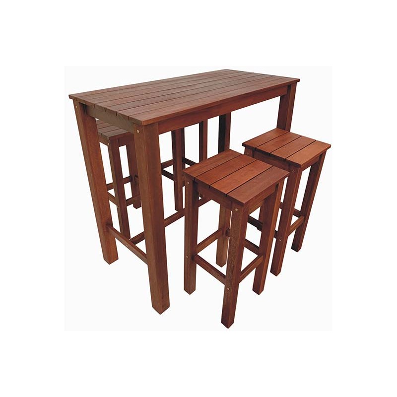 ΣΕΤ ΜΕΡΑΝΤΙ 5 ΤΕΜ (4  Σκαμπό μπαρ 5268 G + Τραπέζι στάντ 5267 G / 120*060*106,5cm)