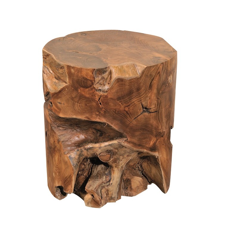 JK 133333 Βοηθητικό τραπεζάκι χειροποίητο από φυσικό μασίφ suar (.Διάσταση: Φ.0,40.)