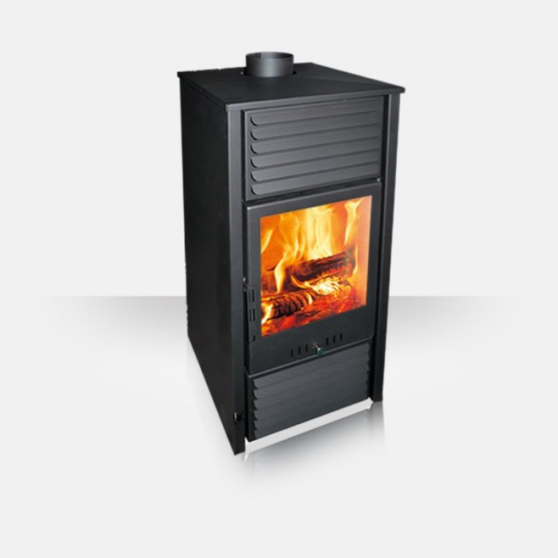 Θερμοζέλ  Κοκκινιά AERO  7kw ( έως  80 τ.μ ) Σόμπα Ξύλου  με βεντιλατέρ  & αεροκουρτίνα