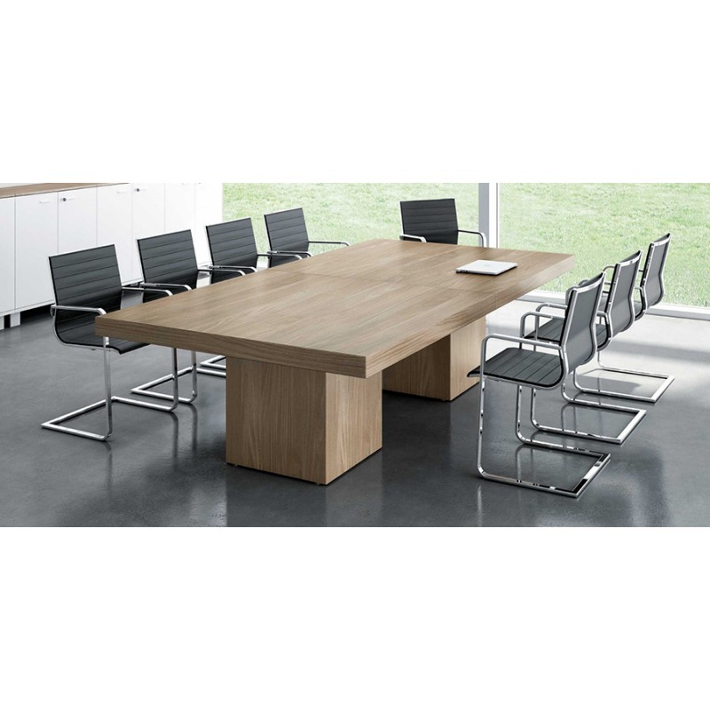 Σύγχρονο γραφείο συνεδριάσεως FIT  χρώμα δρύς  250cm x 110 cm x 75  cm - υλικό μελαμινη 