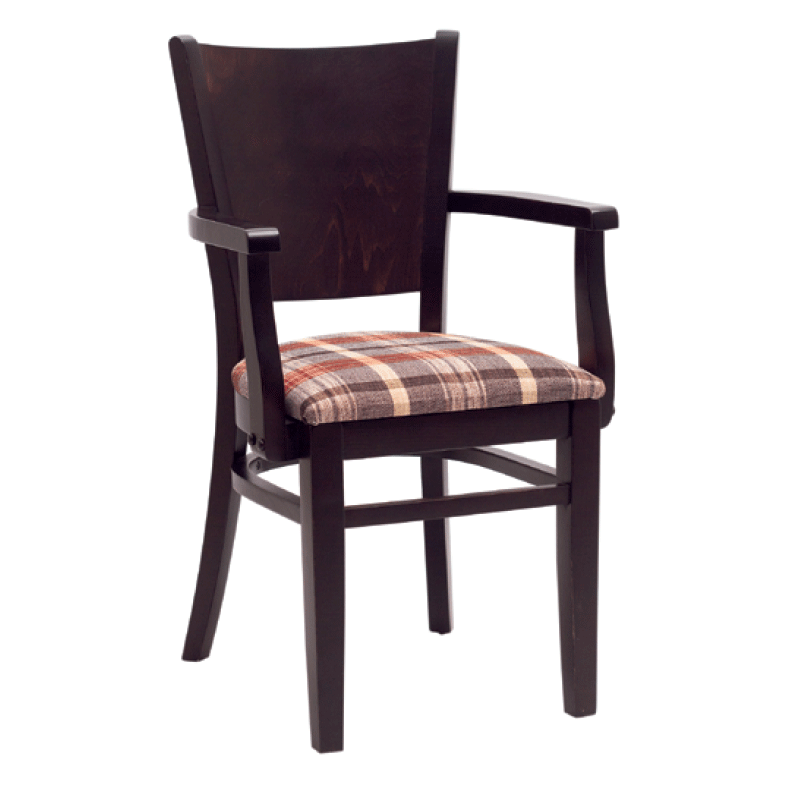 P 173   Καρέκλα Ξύλινη  με ντυμένη έδρα  Υ: 90 Β: 55 Μ: 52