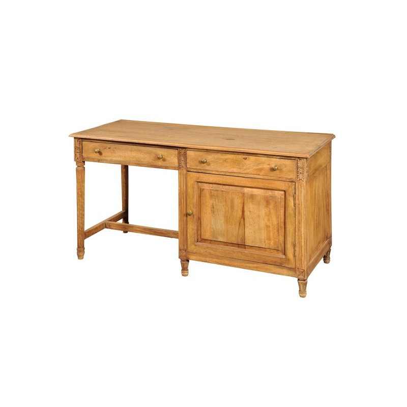 JKG POLYMNIA CAB - Γραφείο κονσόλα ΜΑΣΙΦ ΞΥΛΟ   με δύο συρτάρια και ντουλάπι 1,40Χ0,76Χ0,55