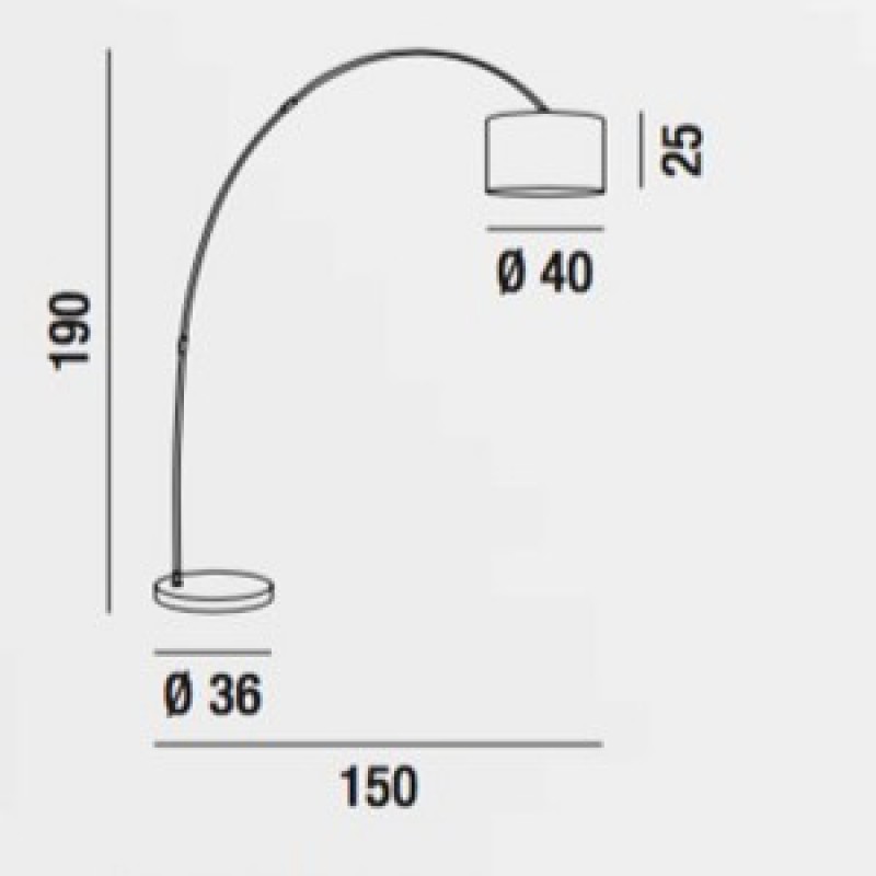 Perenz Δαπέδου Φωτιστικό Μαύρο , 6304N