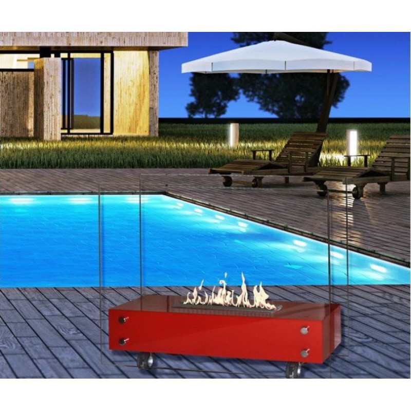 EcoHot Bio Luna 108 R  Επιδαπέδιο τζάκι χωρίς καμινάδα   Θερμαντική Ικανότητα: 40  τ.μ. Π45cm, Μ108, Ύ 81cm