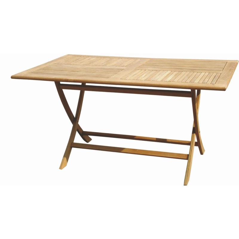 JKG T/B0010B- Τραπέζι ορθογώνιο από ξύλο μασίφ  teak πτυσσόμενο(1,30Χ0,75χ0,75 )