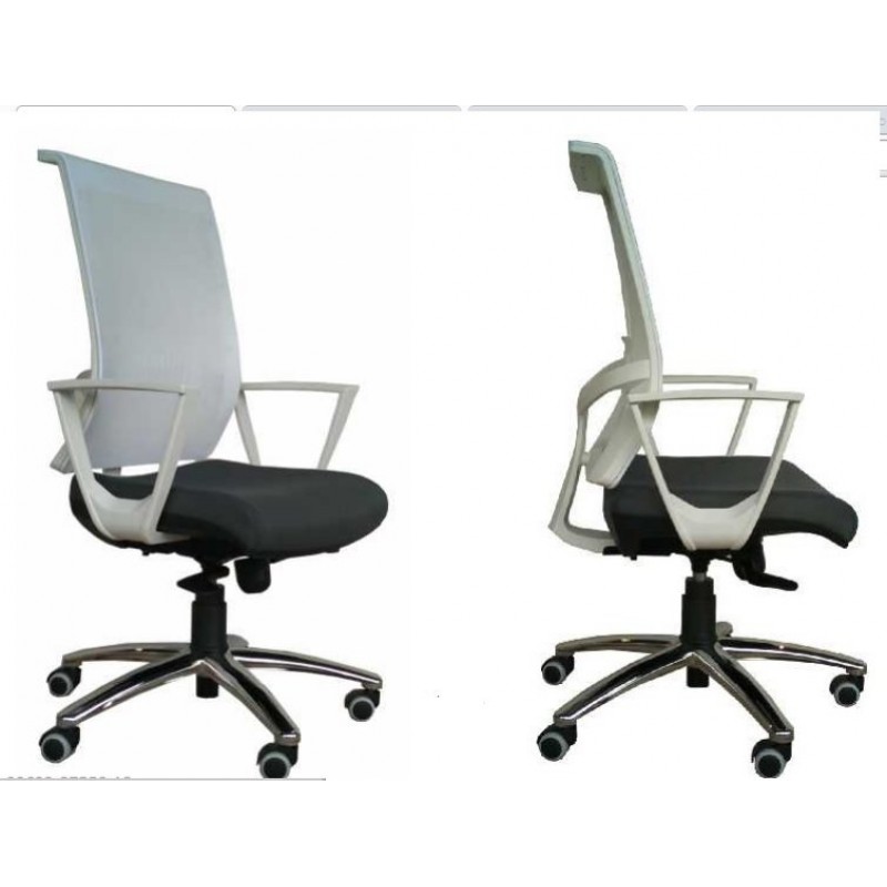 Thesis  jojo  Πολυθρόνα γραφείου τροχήλατη με μηχανισμό synchro  πέντε θέσεων γκρί υφασμα 