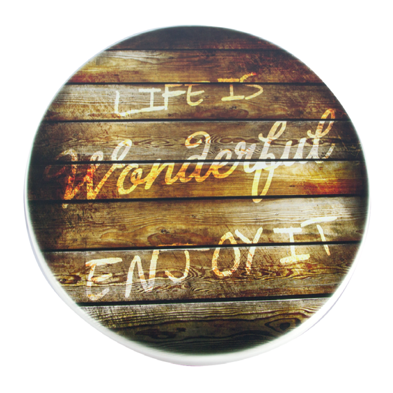 Επιφάνεια τραπεζίου Καπλαμάς-MDF  2cm Διάσταση Φ 70cm –  Justshop  EP 102