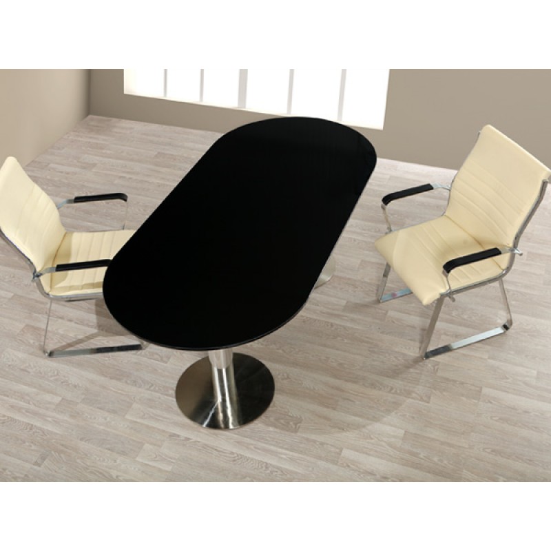 FACIO- Γραφείο συνεδριάσεως επιφάνεια από λάκα και βάση  χρωμίου. 250X110X75