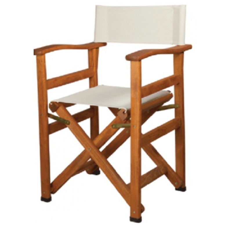  Ε 92  - Πολυθρόνα σκηνοθέτη από μασίφ οξιά σε χρώμα κερασιά  Υ: 88 Β: 54 Μ: 60