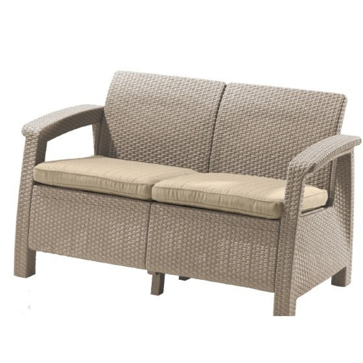 KETER CORFU SOFA 2 Καναπές διθέσιος 128χ70χ79 cm Just Shop Έπιπλα