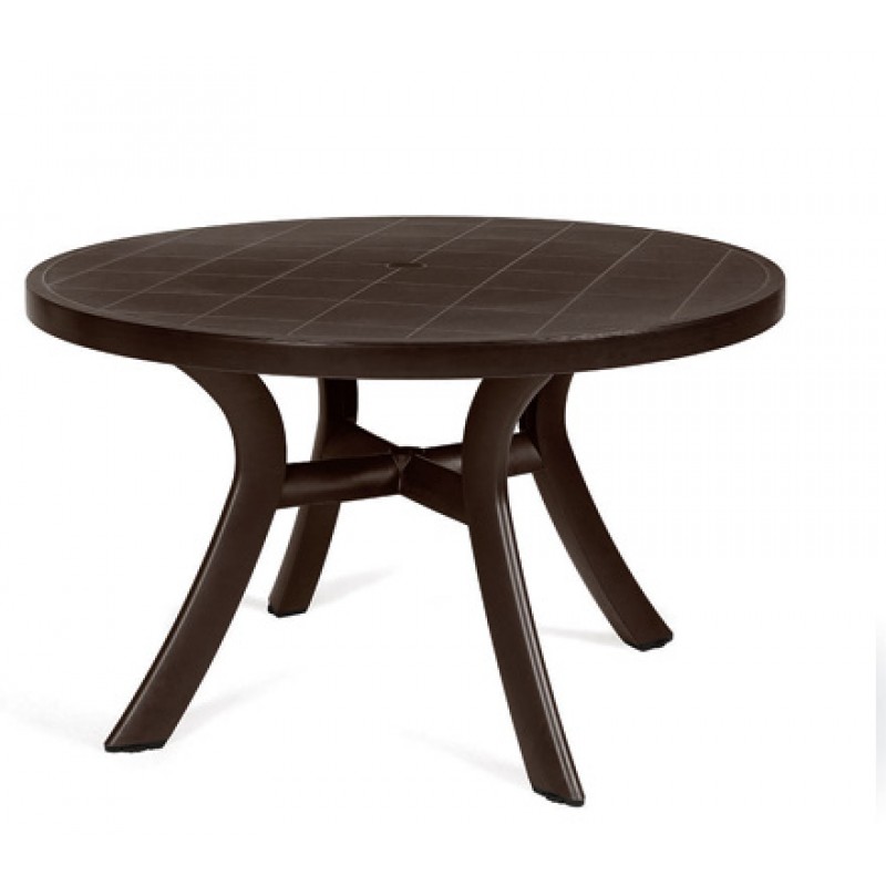 TOSCANA Ø120 (40123.05.000) - Τραπεζι πολυπροπυλενιο καφέ  120 Χ 72cm