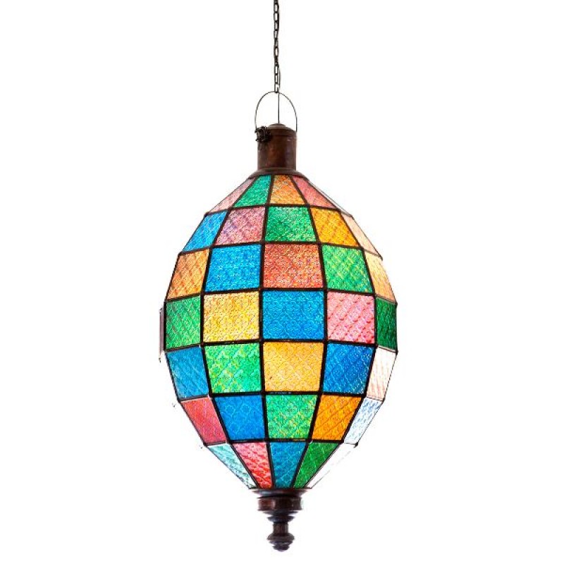 Φωτιστικό κρεμαστο γυαλί χρωματιστό  Φ50Χ70 υψος