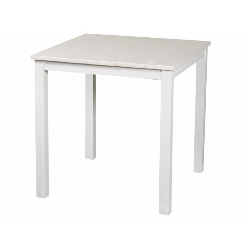 JKG LORIN Τραπέζι εστιατοριου τετράγωνο με μεταλλική βάση και ξύλινο καπάκι. 80X80X75 cm