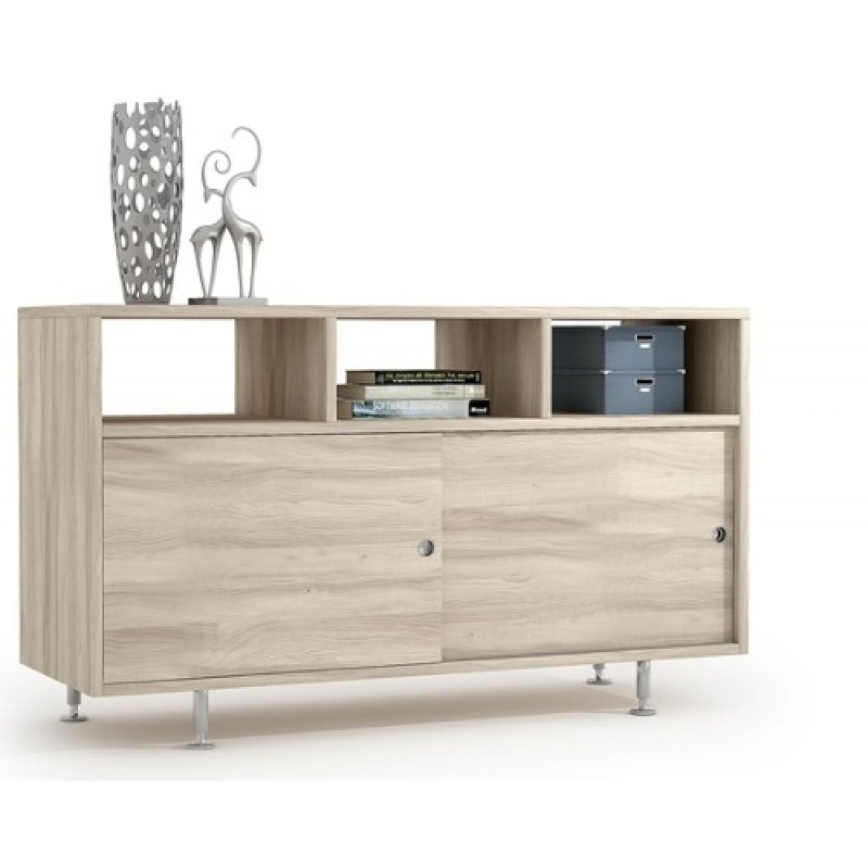 PIPER EL 132 Μπουφές  Έπιπλο σαλονιού με διπλή συρόμενη πόρτα. 130x45x75 υλικο MDF 