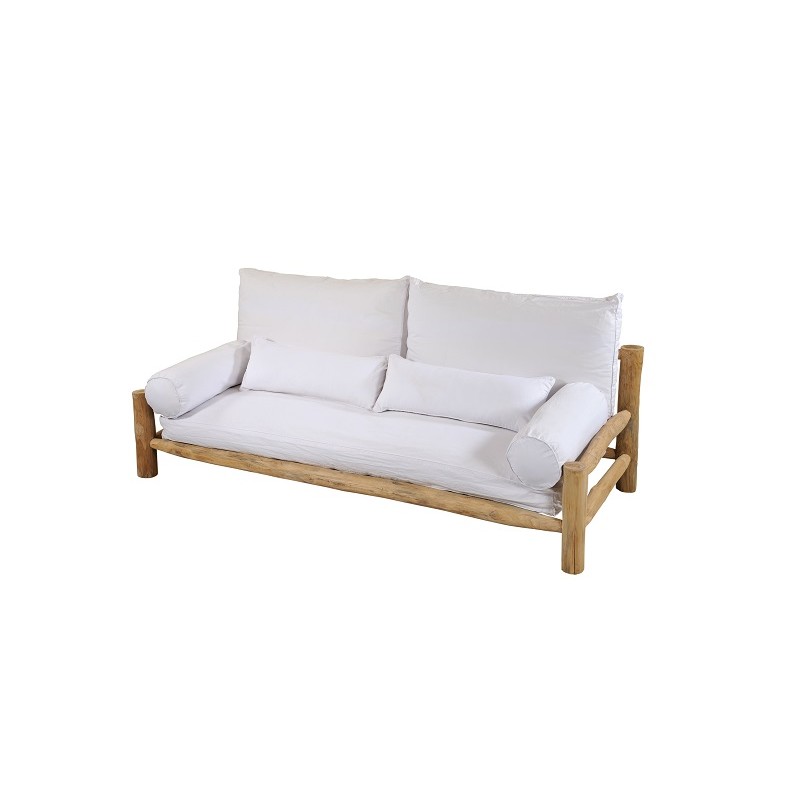 Καναπές από ξύλο Teak με μαξιλάρια – 1220901 Διάσταση προϊόντος: 200Χ90Χ80H