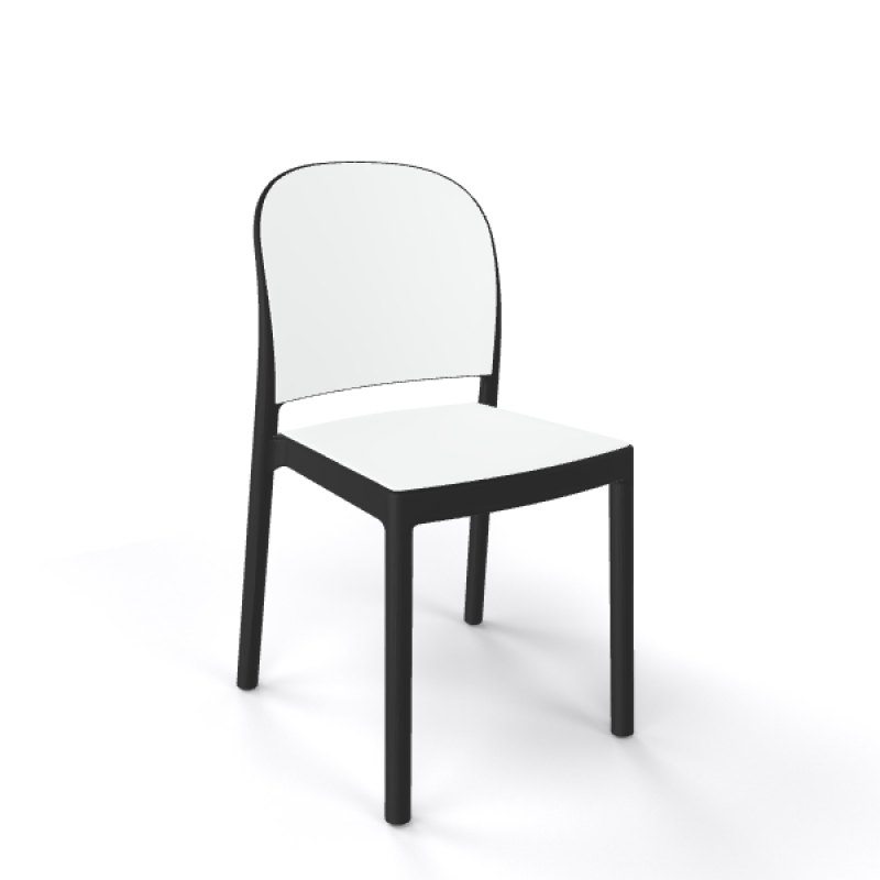 Gaber Panama Cushion Kαρέκλα από τεχνοπολυμέριο με μαξιλάρι δερματίνης  (Ελαχιστη παραγγελία 4  τμχ)